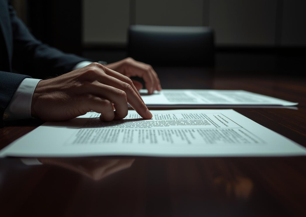 Hand tracing over regulatory documents